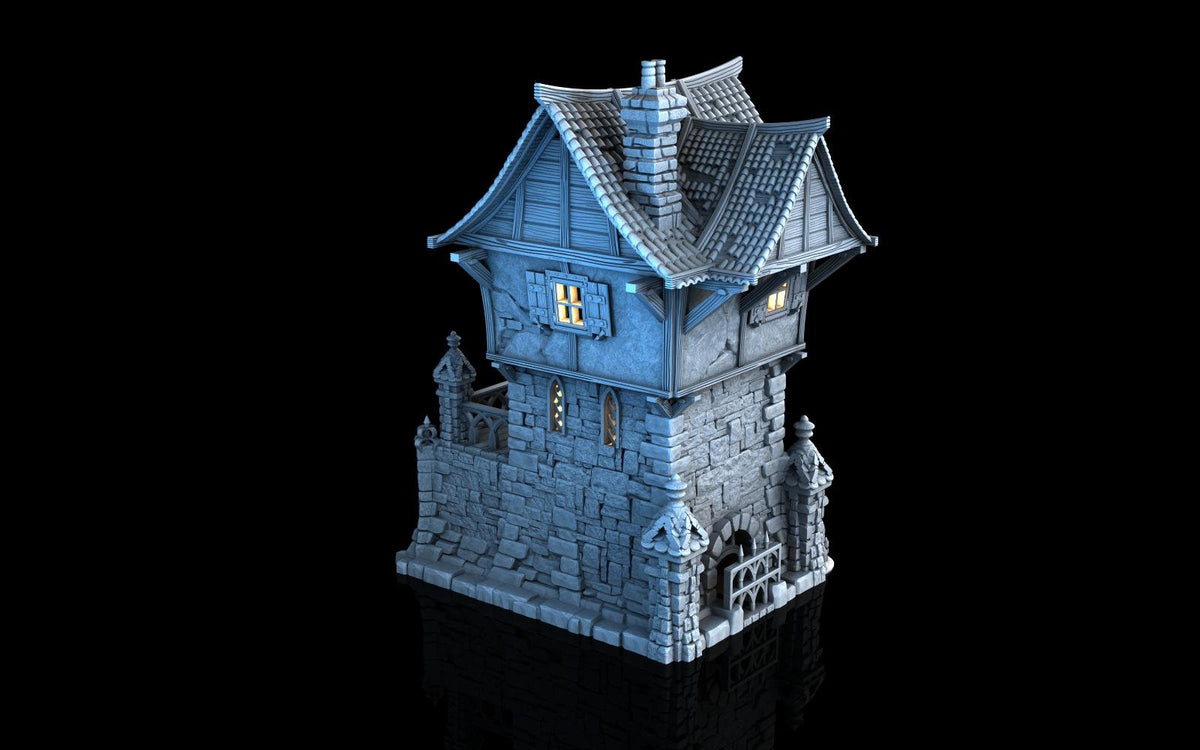 Tombstone Residence - Multi-Level 28mm Fantasy Terrain with Playable Interior - Sigmarite Boutique