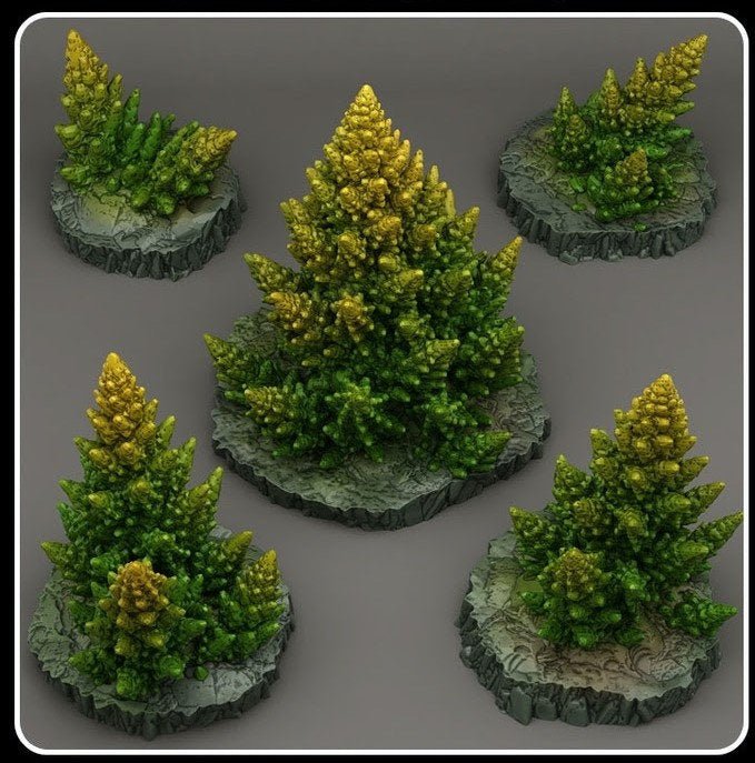Toxic Alien Pines - Fantastic Plants and Rocks - Print Your Monsters - Sigmarite Boutique