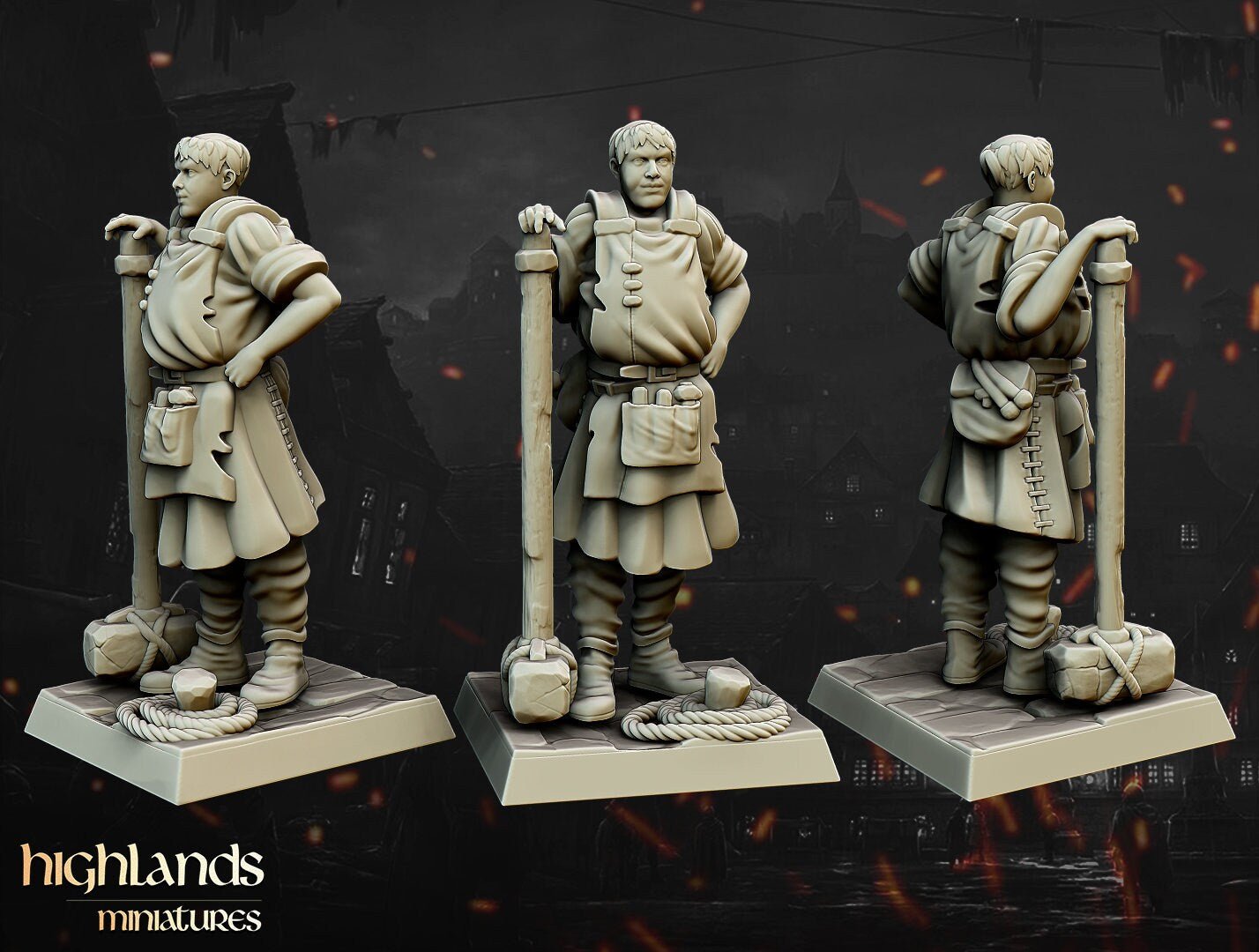 Trebuchet and Crew - Highlands Miniatures - Sigmarite Boutique
