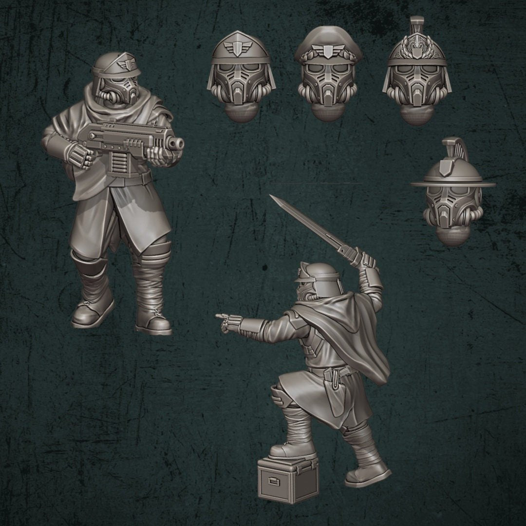 Trench Devils Officers and NCOs - Quartermaster 3D - Sigmarite Boutique