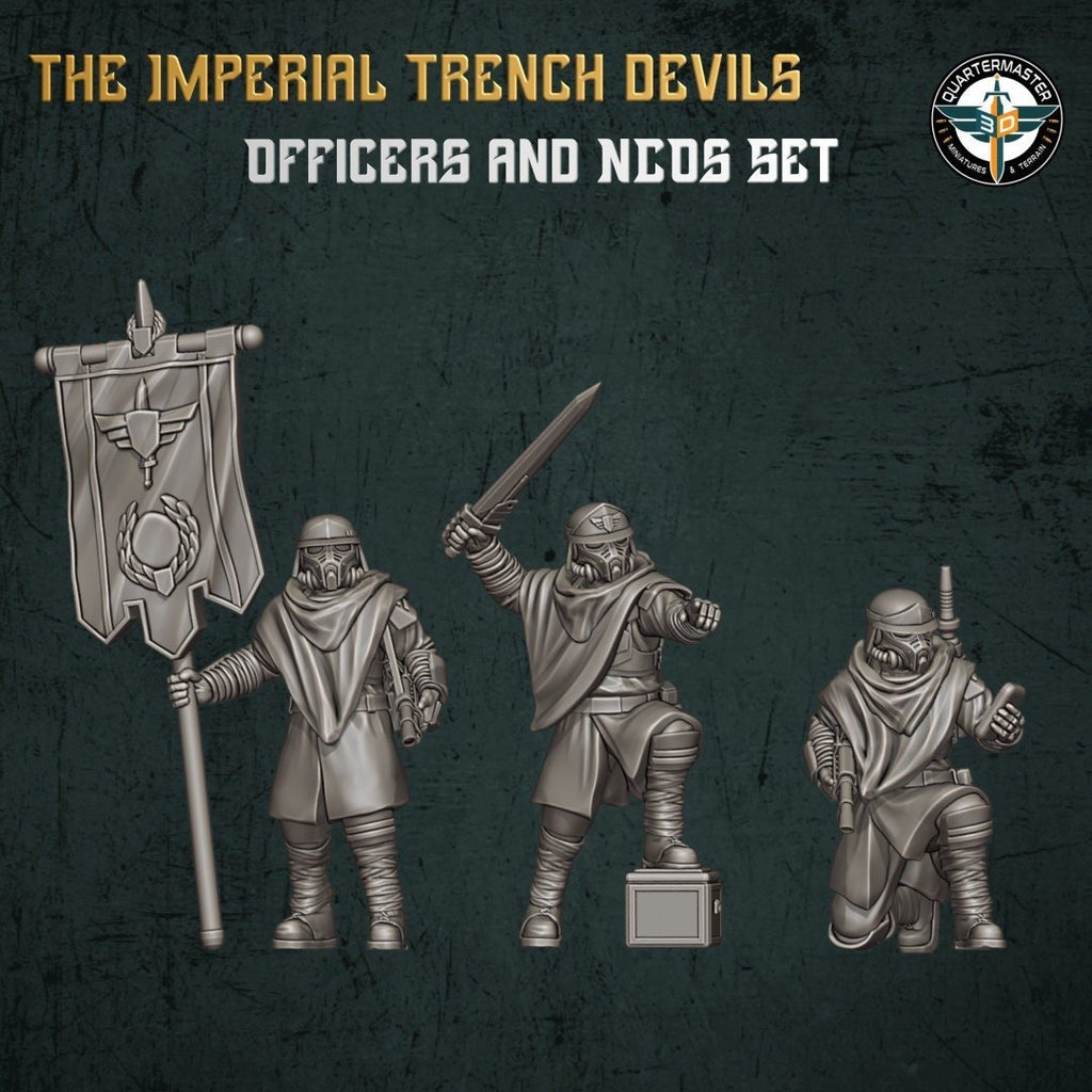 Trench Devils Officers and NCOs - Quartermaster 3D - Sigmarite Boutique