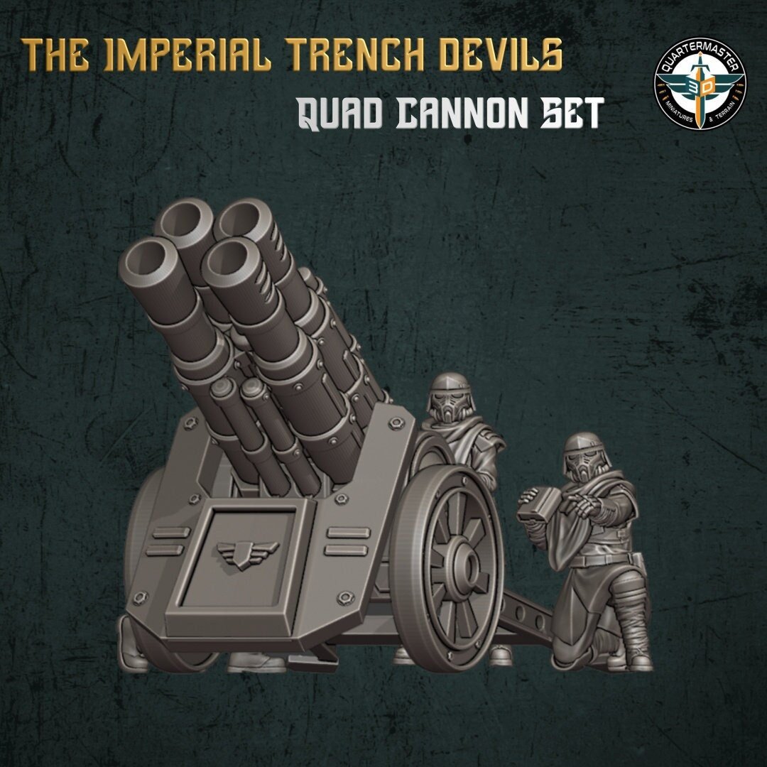 Trench Devils Quad Cannon - Quartermaster 3D - Sigmarite Boutique