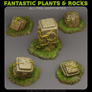 Tropical Ruins - Fantasy Scatter Terrain for DnD, RPGs & 28mm Wargaming Resin Printed Terrain Set - Sigmarite Boutique