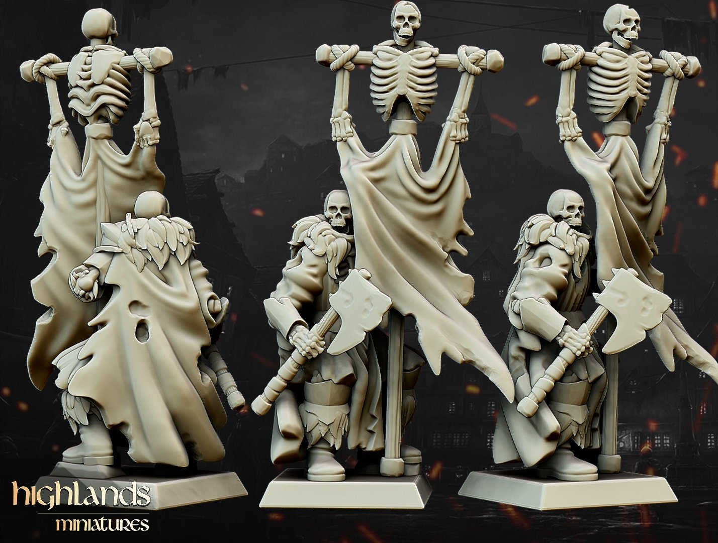 Undead Blackwatch Command - Highlands Miniatures - Sigmarite Boutique