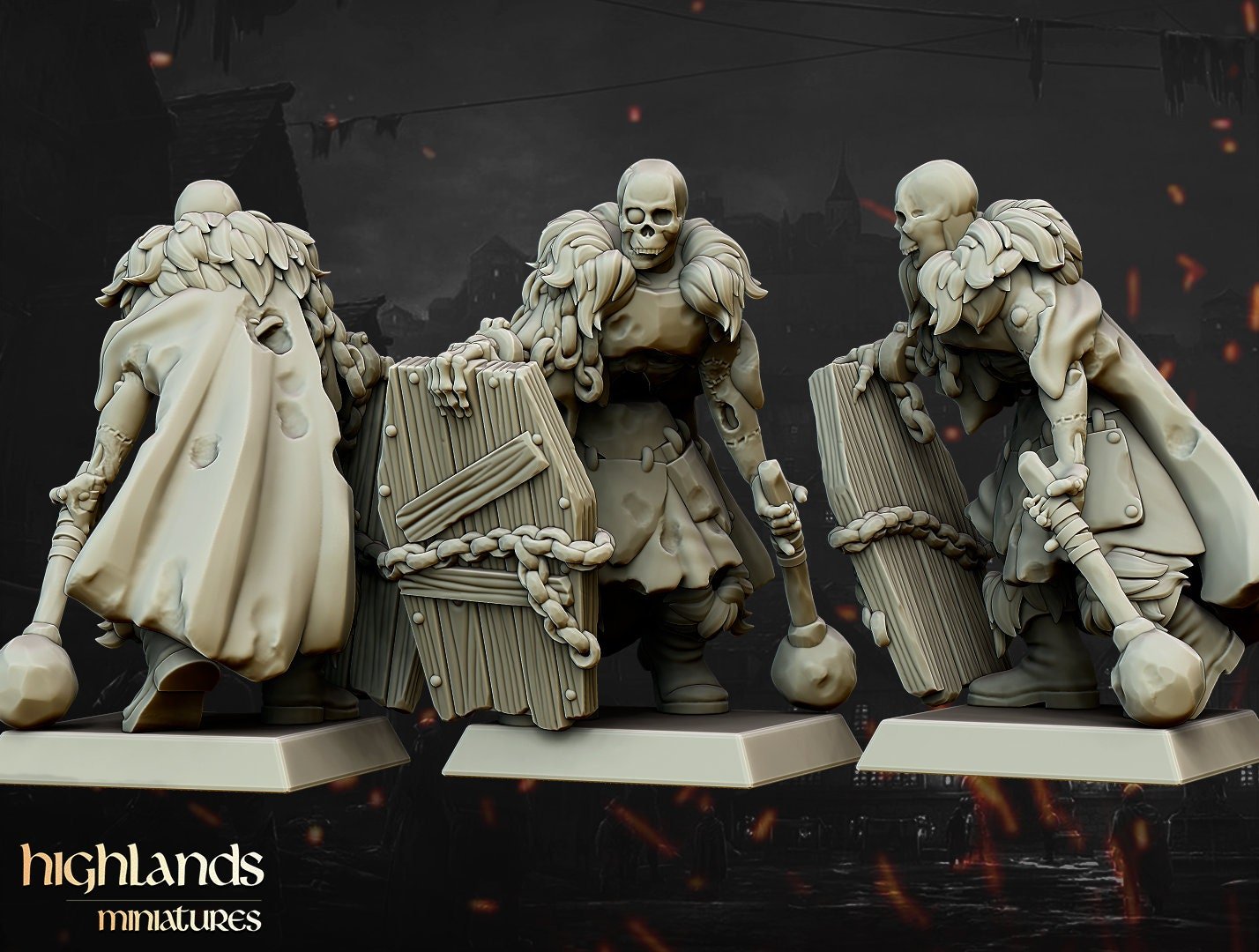Undead Blackwatch Command - Highlands Miniatures - Sigmarite Boutique
