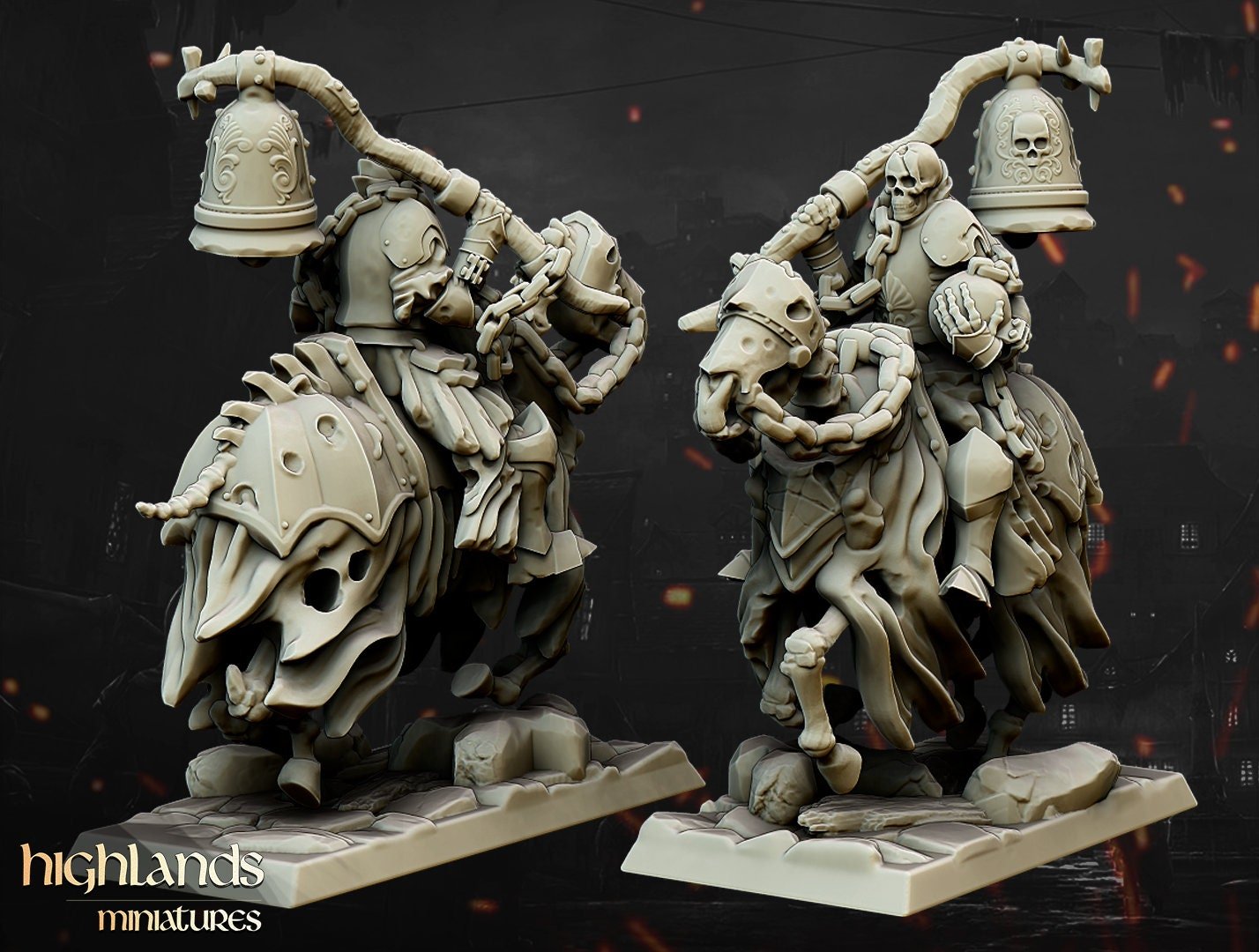 Undead Dark Knight Command - Highlands Miniatures - Sigmarite Boutique