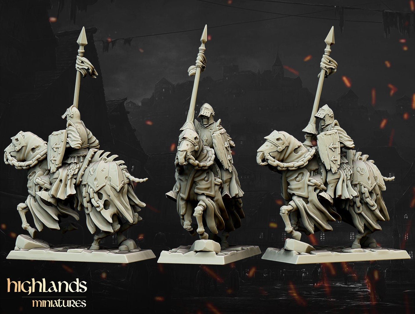 Undead Dark Knights - Highlands Miniatures - Sigmarite Boutique