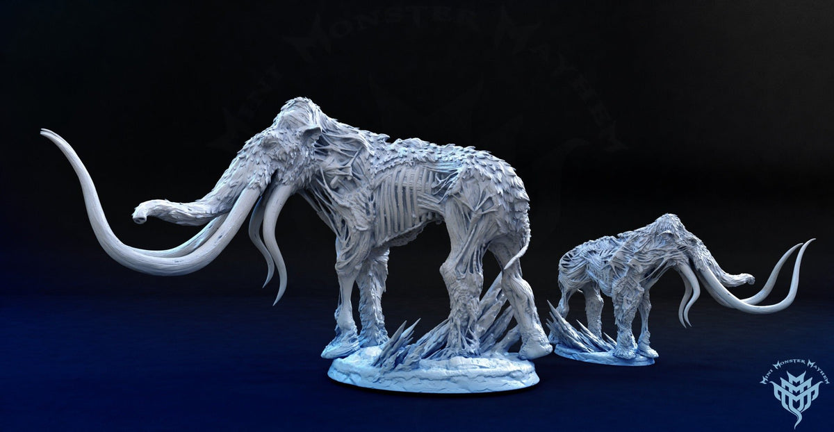 Undead Mammoth with Rider Option - Glacial Depths - Mini Monster Mayhem - Sigmarite Boutique