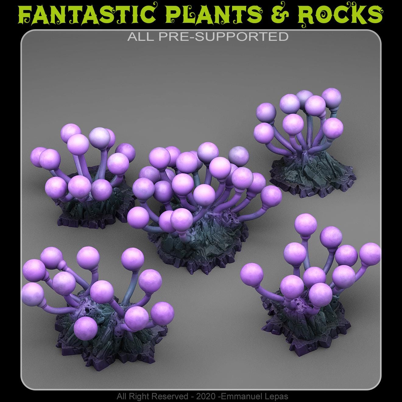 Underwater Alien Light Bulbs - Scatter Terrain for Sci Fi Wargaming & 28mm RPGs Resin Printed Terrain Set - Sigmarite Boutique