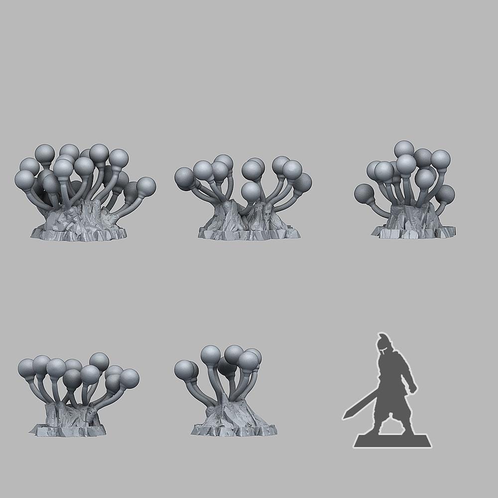 Underwater Alien Light Bulbs - Scatter Terrain for Sci Fi Wargaming & 28mm RPGs Resin Printed Terrain Set - Sigmarite Boutique