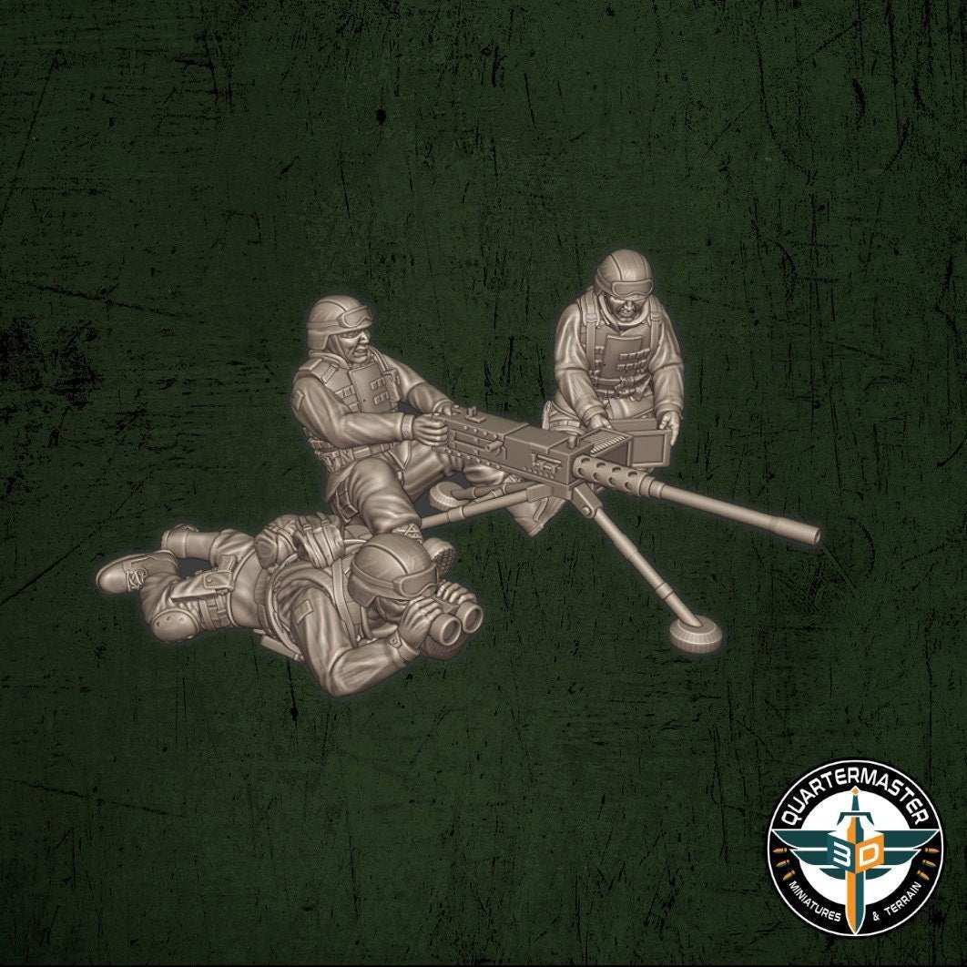 USMC HMG and Crew - War in Iraq - Quartermaster 3D - Sigmarite Boutique