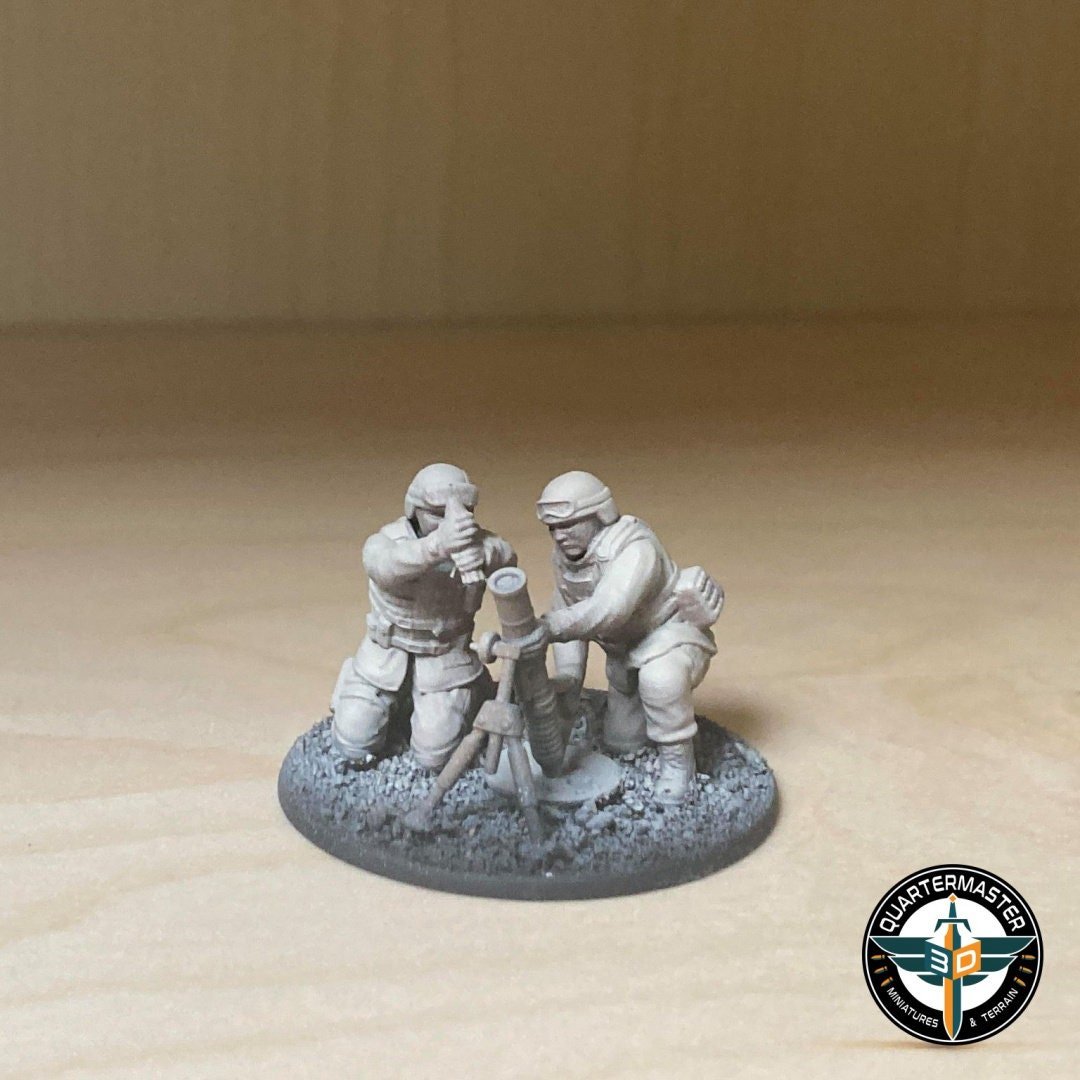 USMC Mortar and Crew - War in Iraq - Quartermaster 3D - Sigmarite Boutique