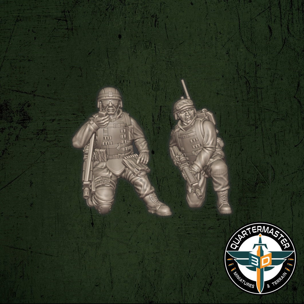 USMC Officers - War in Iraq - Quartermaster 3D - Sigmarite Boutique