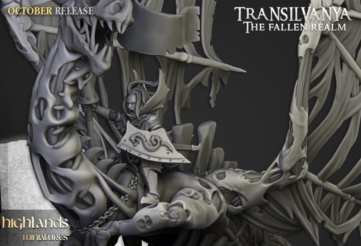 Vampire Lord on Zombie Dragon - Highlands Miniatures - Sigmarite Boutique