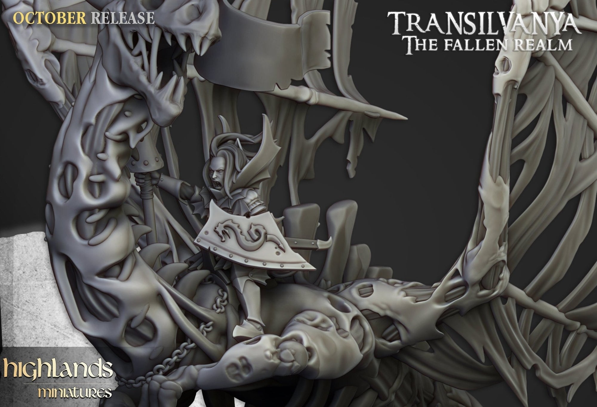 Vampire Lord on Zombie Dragon - Highlands Miniatures - Sigmarite Boutique