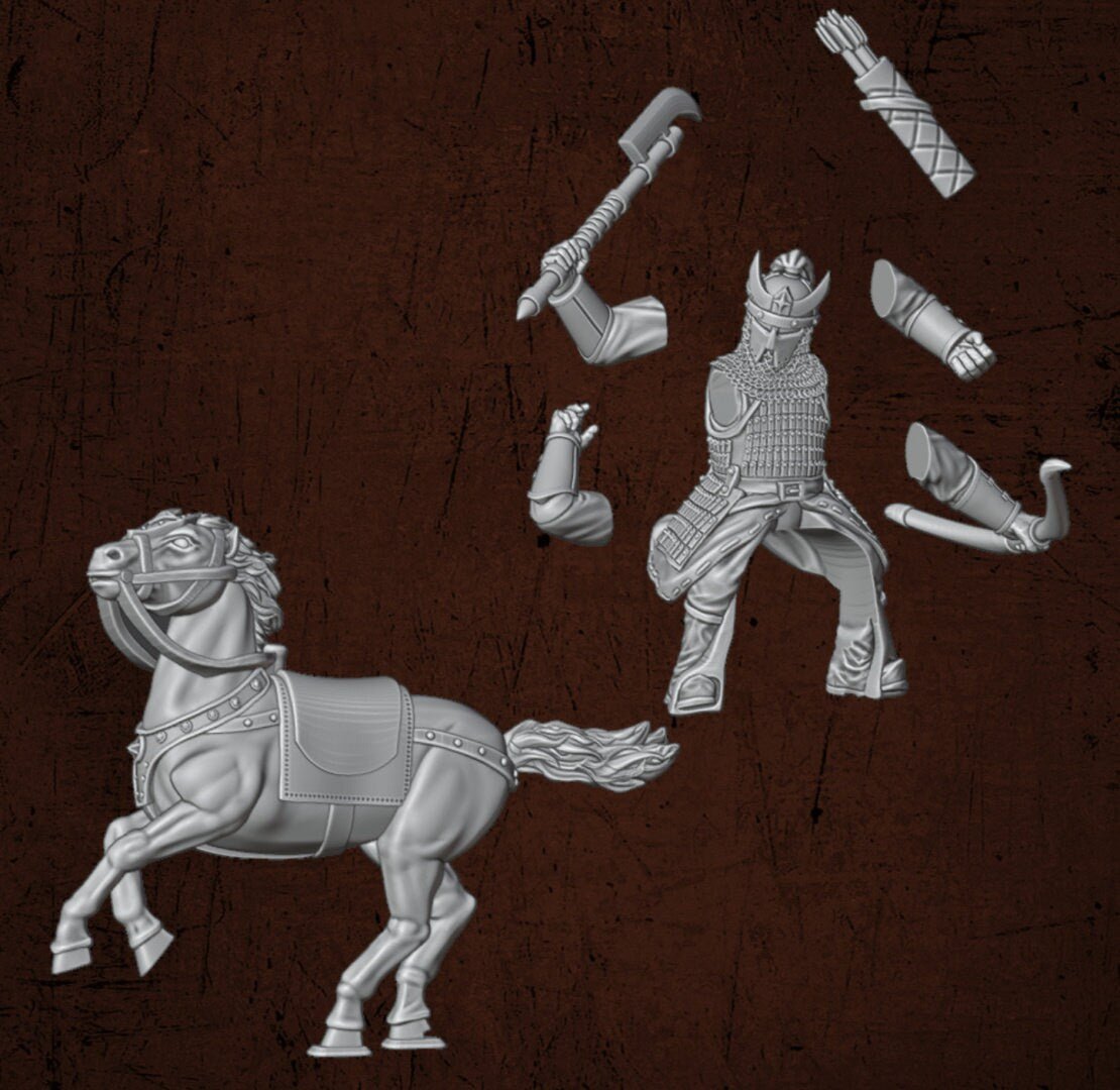 Varangian Cavalry - Dark Lords Fallen Legions - Quartermaster 3D - Sigmarite Boutique