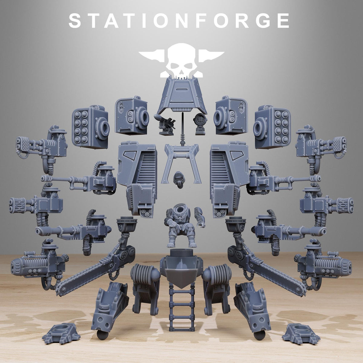Vaskar Combat Walker - Sci-Fi Walker or Mech for 28-32mm Sci Fi Wargaming & RPGs - StationForge - Sigmarite Boutique