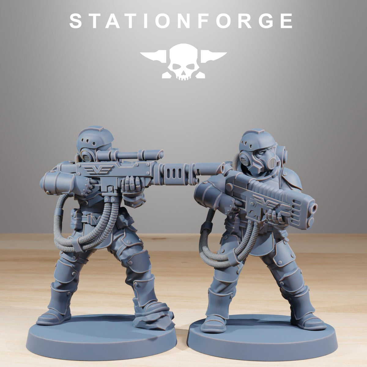 Vaskar Commandos - Elite Sci-Fi Infantry Resin Miniatures for Sci Fi Wargaming, RPGs & Tabletop Gaming - StationForge - Sigmarite Boutique