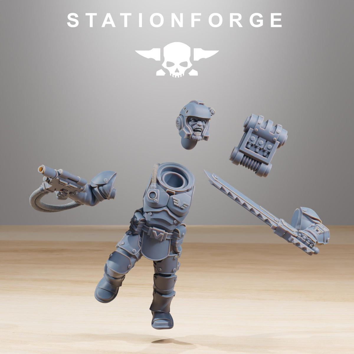 Vaskar Commandos - Elite Sci-Fi Infantry Resin Miniatures for Sci Fi Wargaming, RPGs & Tabletop Gaming - StationForge - Sigmarite Boutique