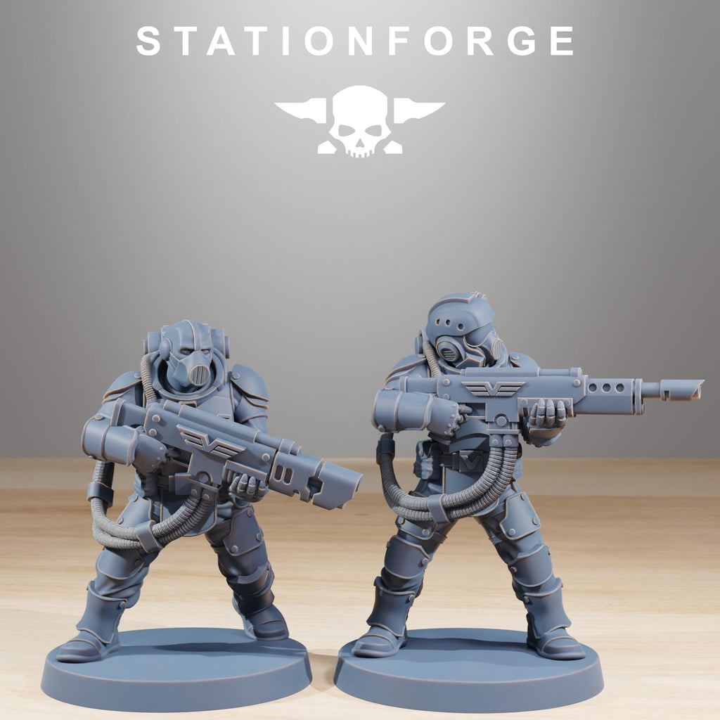 Vaskar Commandos - Elite Sci-Fi Infantry Resin Miniatures for Sci Fi Wargaming, RPGs & Tabletop Gaming - StationForge - Sigmarite Boutique