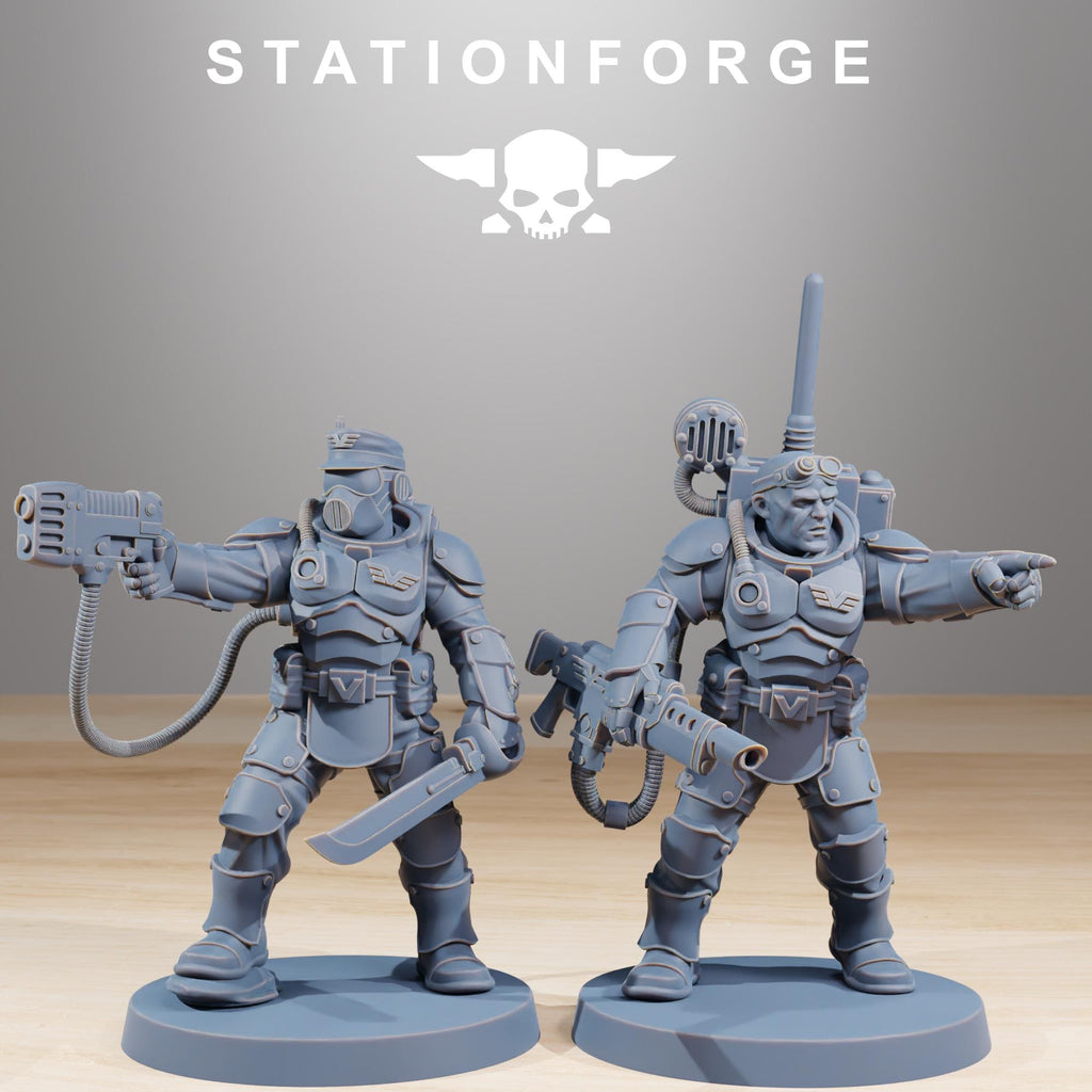 Vaskar Commandos - Elite Sci-Fi Infantry Resin Miniatures for Sci Fi Wargaming, RPGs & Tabletop Gaming - StationForge - Sigmarite Boutique