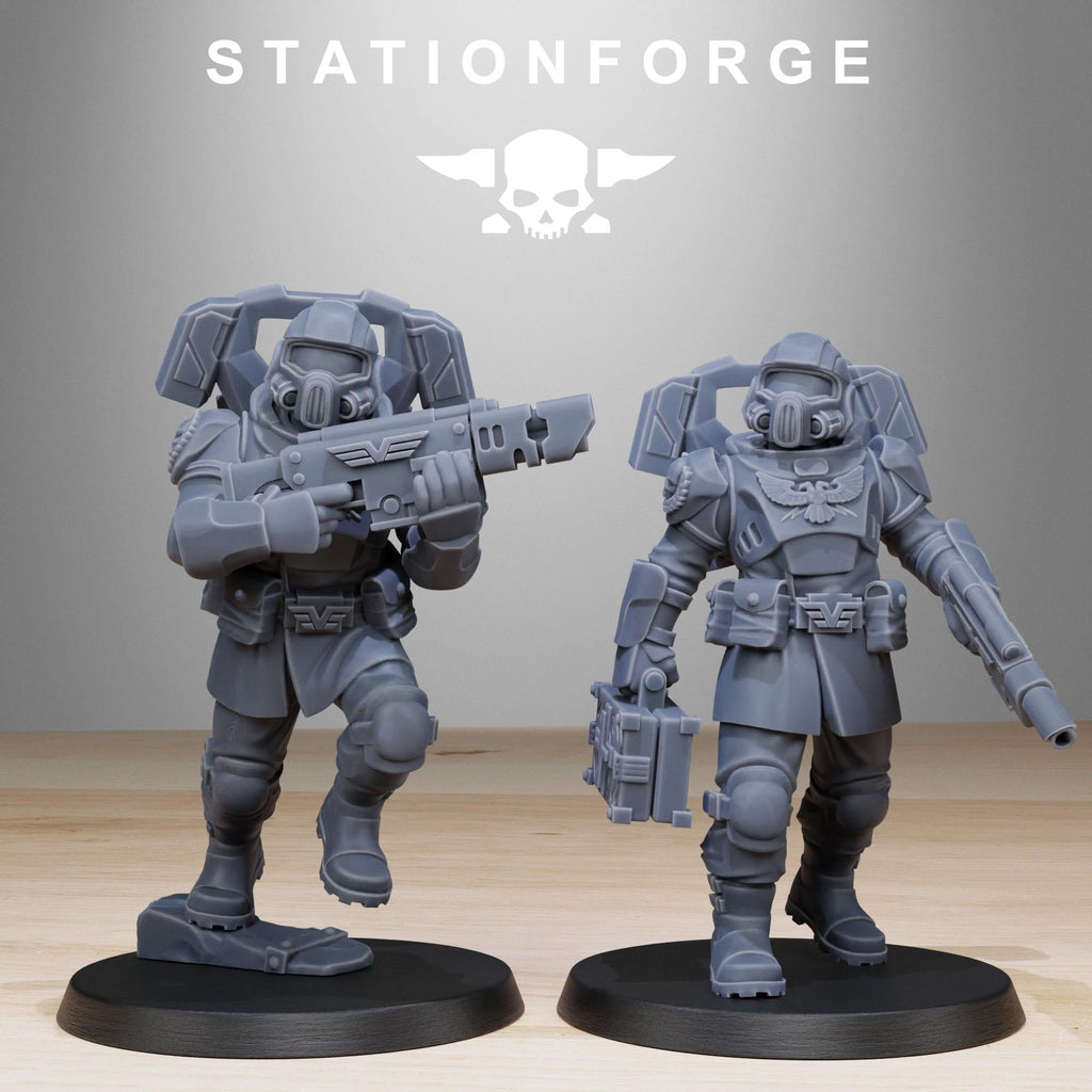 Vaskar Jump Squad - Sci-Fi Assault Troopers Resin Miniatures for Sci Fi Wargaming, RPGs & Tabletop Gaming - StationForge - Sigmarite Boutique