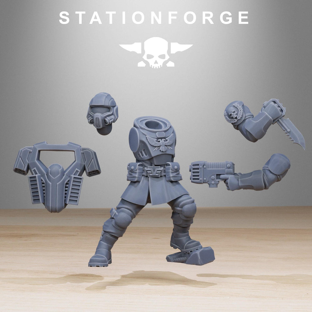 Vaskar Jump Squad - Sci-Fi Assault Troopers Resin Miniatures for Sci Fi Wargaming, RPGs & Tabletop Gaming - StationForge - Sigmarite Boutique