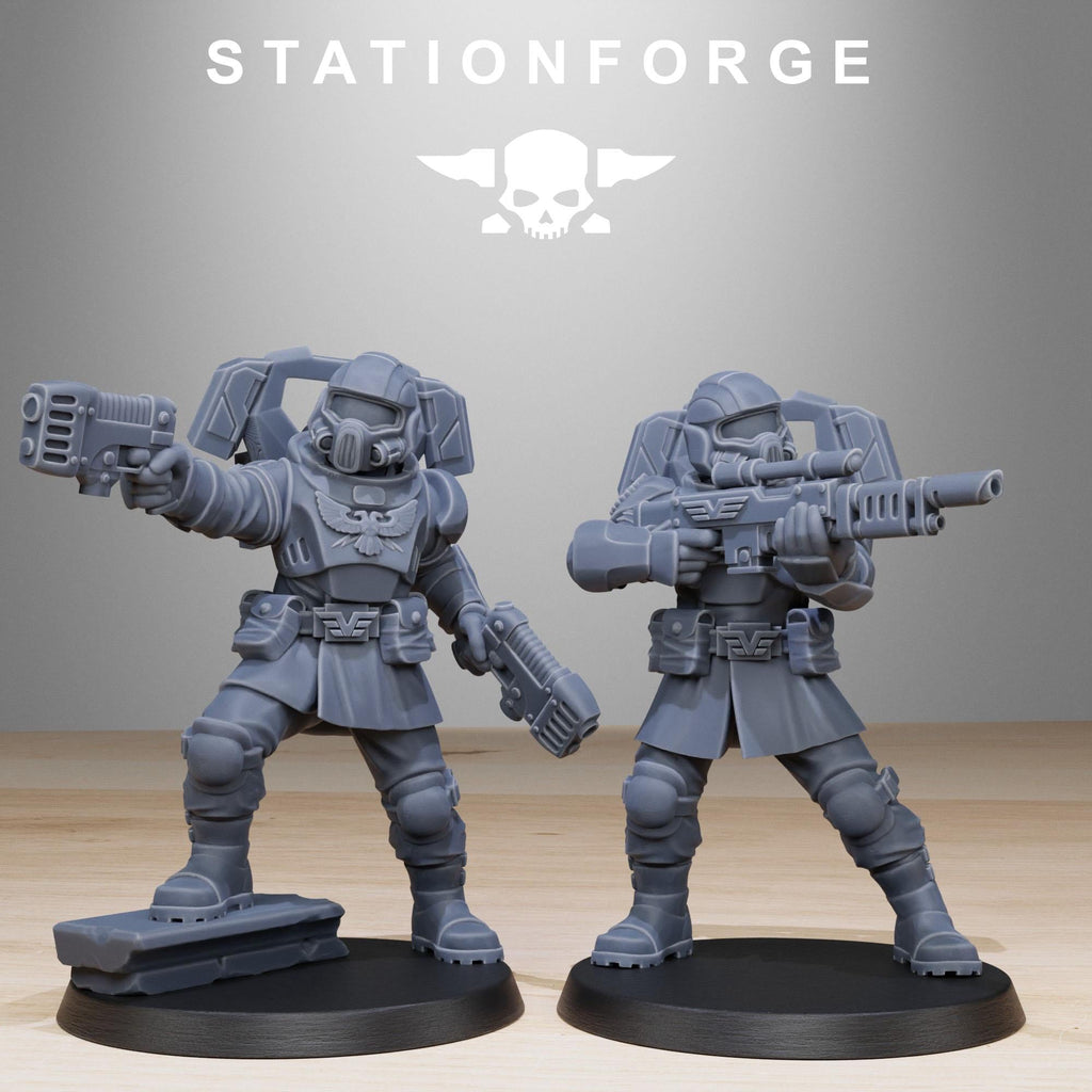 Vaskar Jump Squad - Sci-Fi Assault Troopers Resin Miniatures for Sci Fi Wargaming, RPGs & Tabletop Gaming - StationForge - Sigmarite Boutique