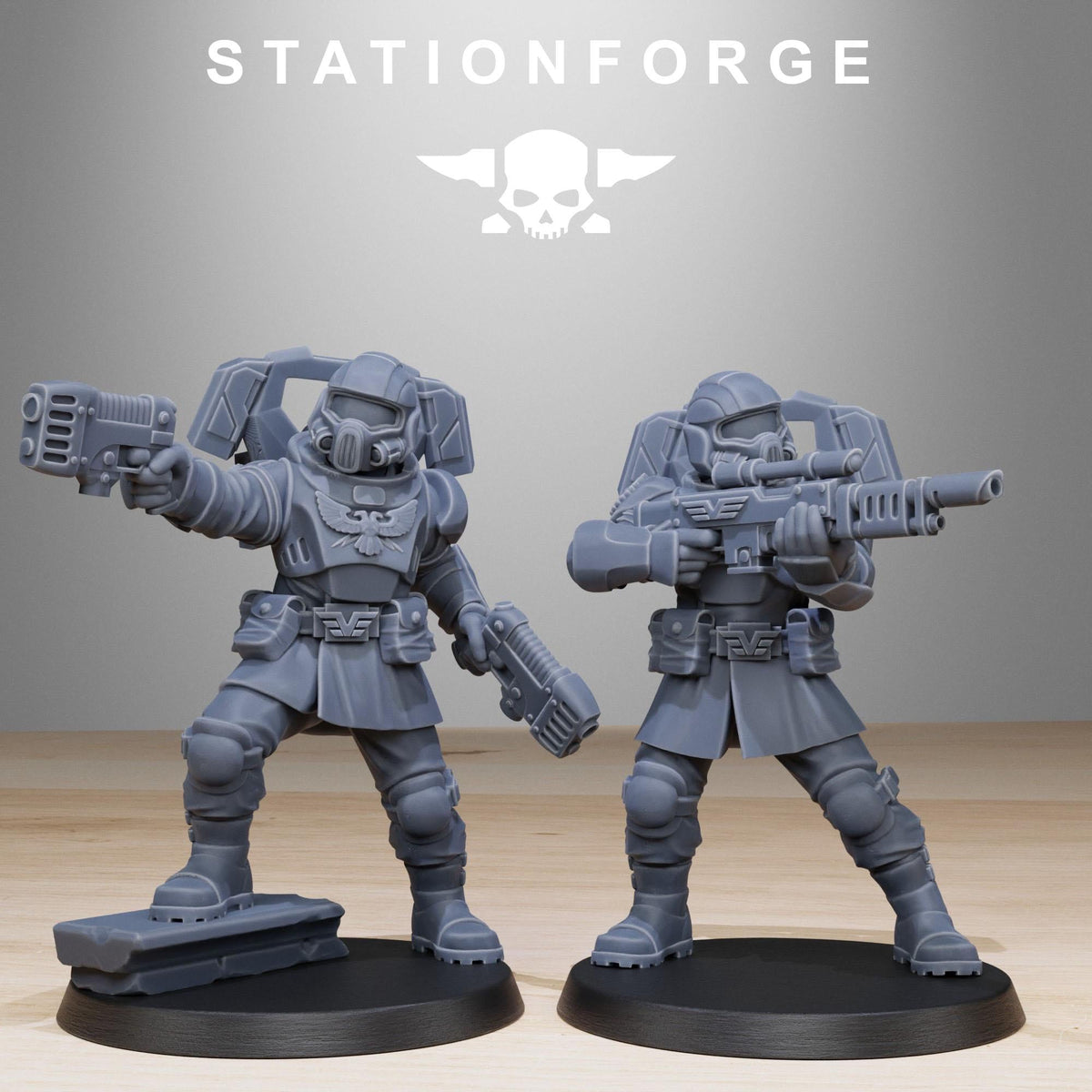Vaskar Jump Squad - Sci-Fi Assault Troopers Resin Miniatures for Sci Fi Wargaming, RPGs & Tabletop Gaming - StationForge - Sigmarite Boutique