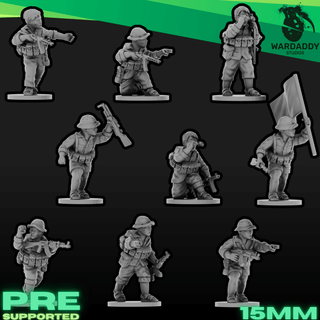 Vietnam War VC Leaders Set - Viet Cong Command Figures - 3D Printed Miniatures - Wardaddy Studios - Sigmarite Boutique