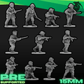Vietnam War Viet Cong Antique Weapon Squad - Bolt Action & PPSh Infantry - 3D Printed Miniatures - Wardaddy Studios - Sigmarite Boutique