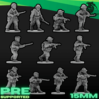 Vietnam War Viet Cong Antique Weapon Squad - Bolt Action & PPSh Infantry - 3D Printed Miniatures - Wardaddy Studios - Sigmarite Boutique