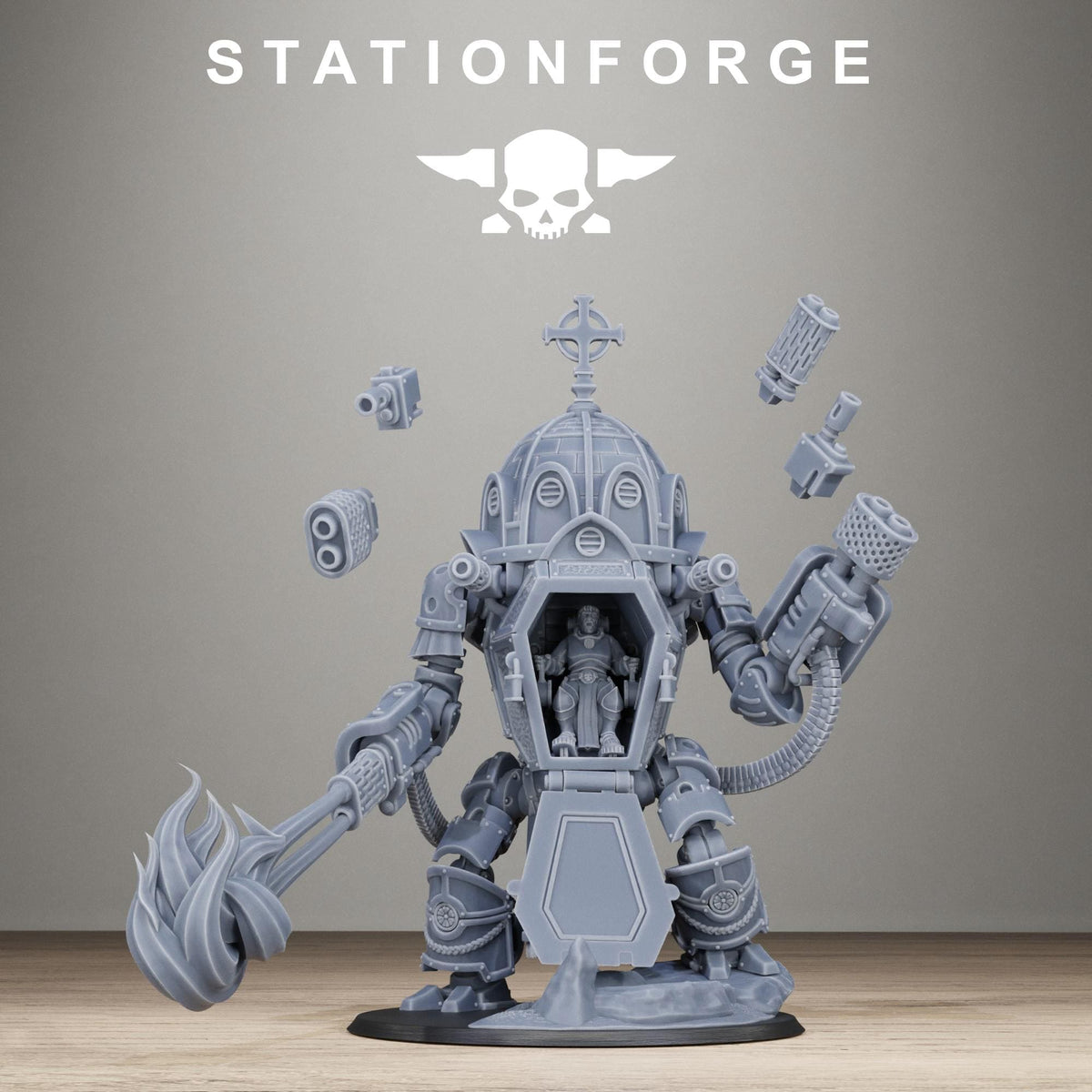 Vodalite Reliquary Walker - Sci-Fi Resin Shrine Walker Miniature - StationForge - Sigmarite Boutique