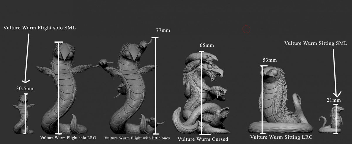 Vulture Wurms - Adorable Nightmares - Mini Monster Mayhem - Sigmarite Boutique