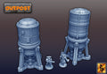 Water Towers - Forbidden Prints - 3D Printed Sci-Fi Terrain - Sigmarite Boutique