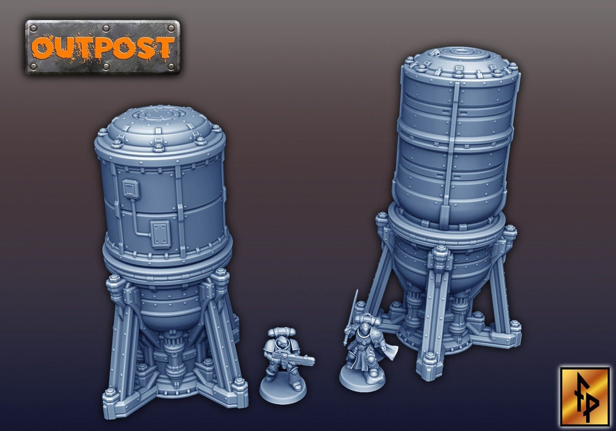 Water Towers - Forbidden Prints - 3D Printed Sci-Fi Terrain - Sigmarite Boutique