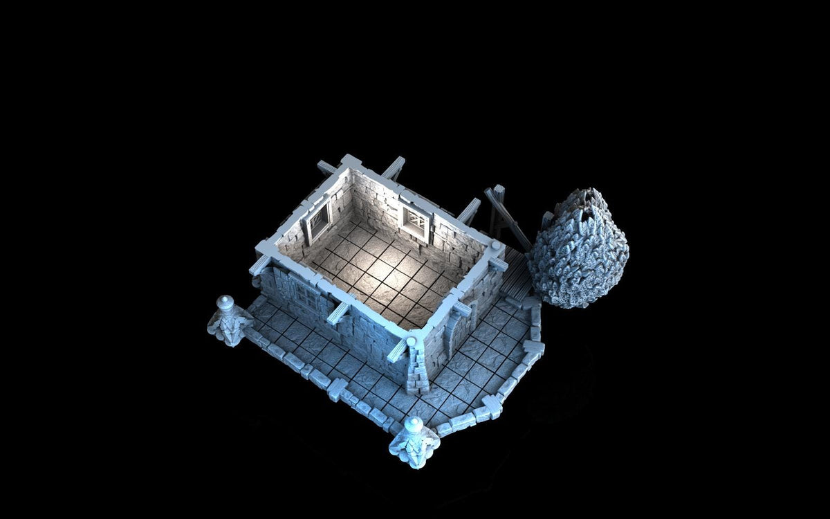 Watermill House - Multi-Level 28mm Fantasy Terrain with Playable Interior - Sigmarite Boutique