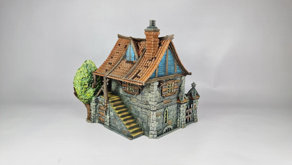 Watermill House - Multi-Level 28mm Fantasy Terrain with Playable Interior - Sigmarite Boutique