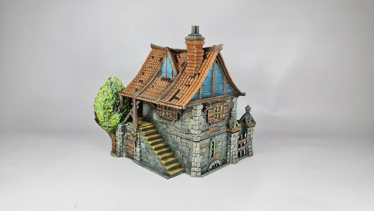 Watermill House - Multi-Level 28mm Fantasy Terrain with Playable Interior - Sigmarite Boutique