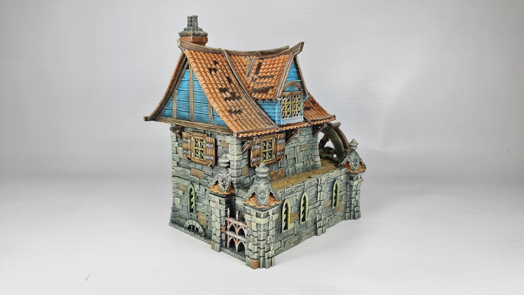 Watermill House - Multi-Level 28mm Fantasy Terrain with Playable Interior - Sigmarite Boutique