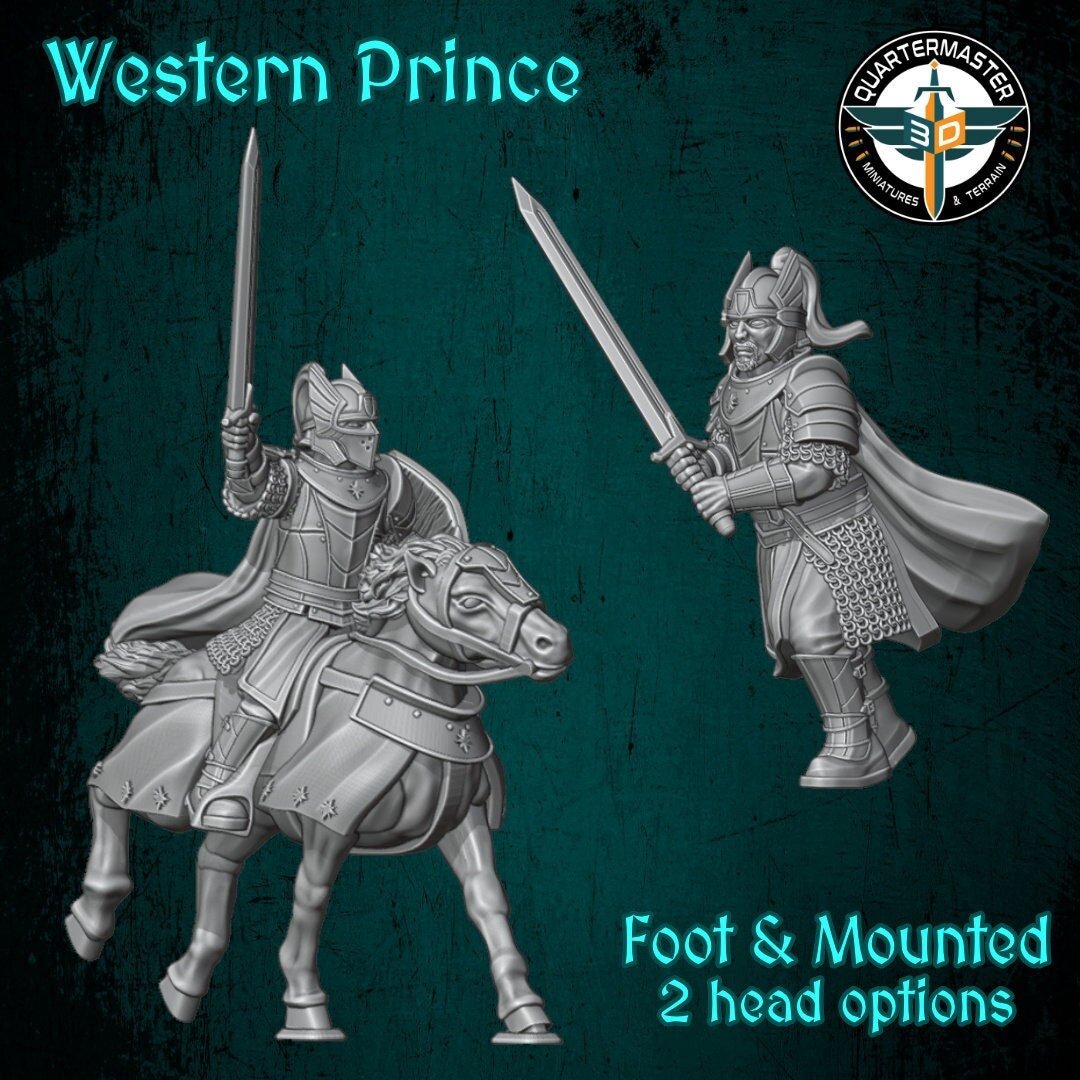 Western Prince - Elves and Men - Quartermaster 3D - Sigmarite Boutique