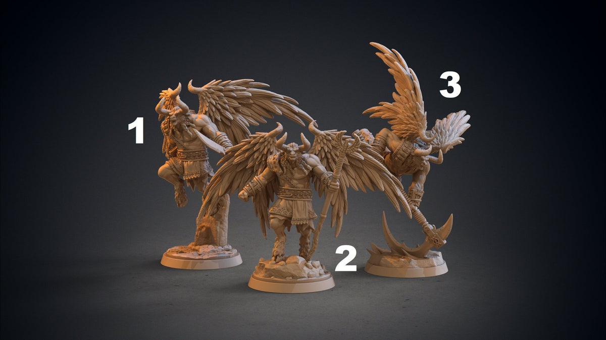 Winged Bull-men - Babylonian Mythology - Clay Cyanide - Sigmarite Boutique