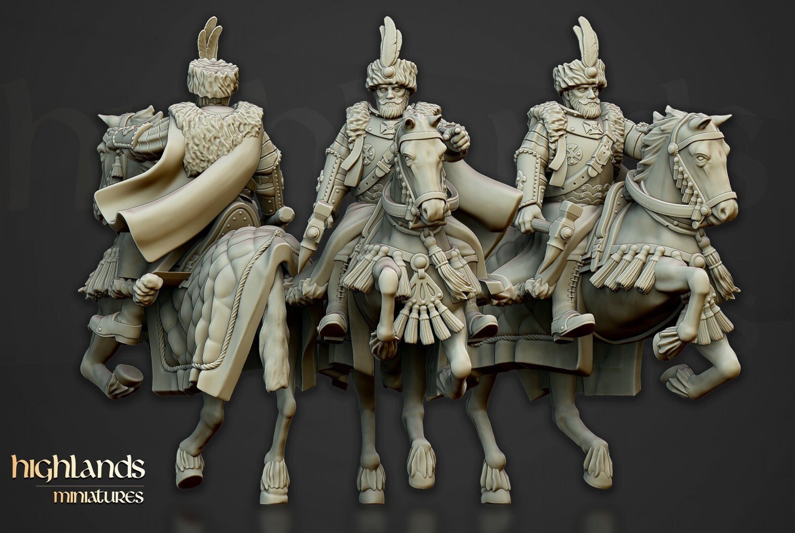 Winged Hussars of Volhynia Command - Highlands Miniatures - Sigmarite Boutique