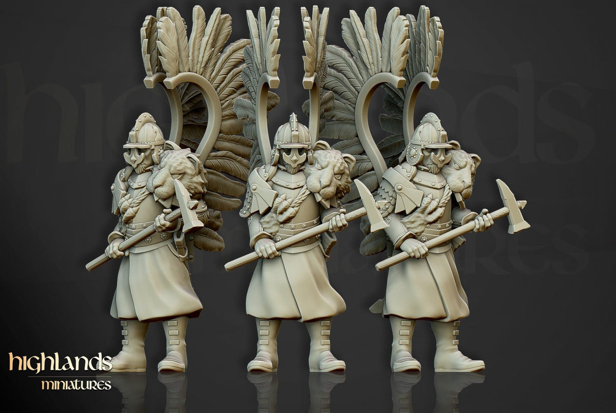 Winged Hussars on Foot - Highlands Miniatures - Sigmarite Boutique