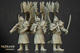 Winged Hussars on Foot - Highlands Miniatures - Sigmarite Boutique
