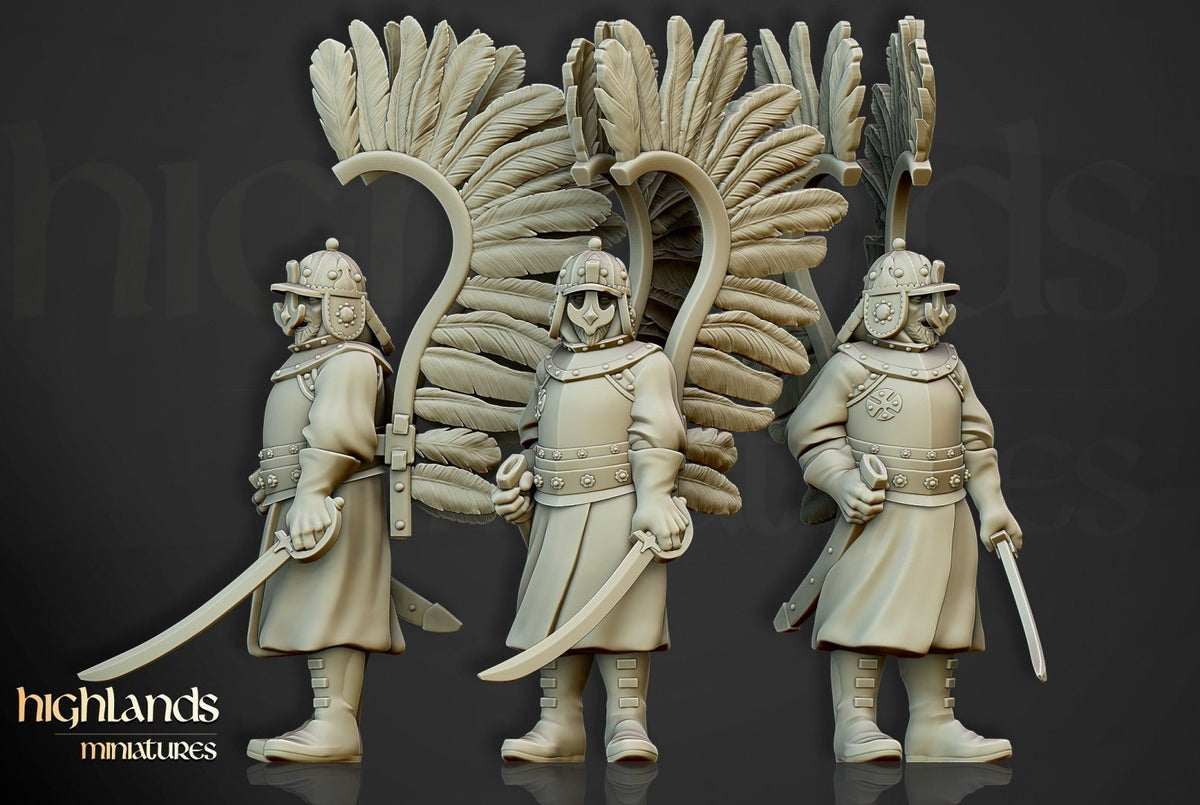 Winged Hussars on Foot - Highlands Miniatures - Sigmarite Boutique