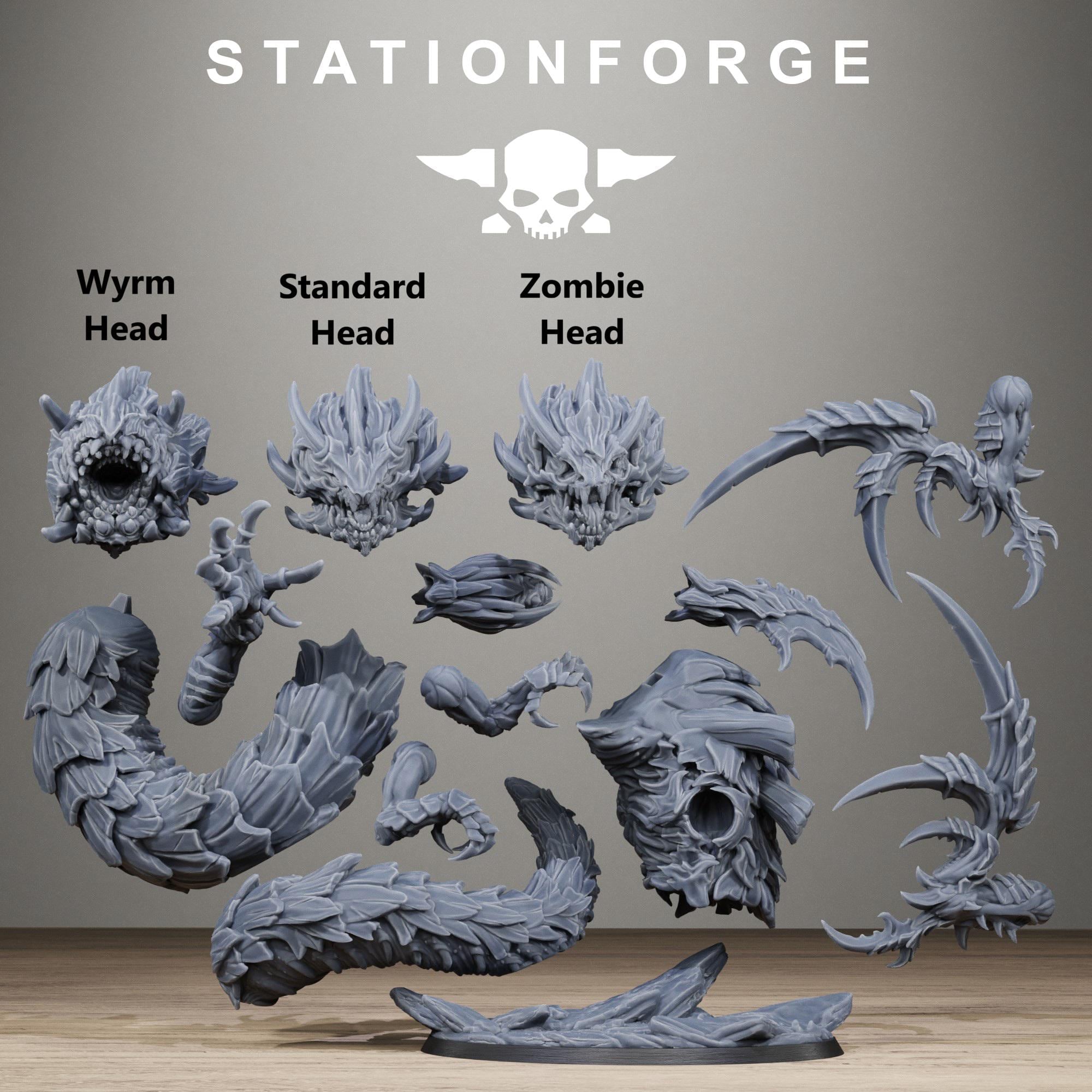 Xenarid Vermyx Alien Burrowing Monster Resin Miniature for Sci Fi Wargaming & RPGs - StationForge - Sigmarite Boutique