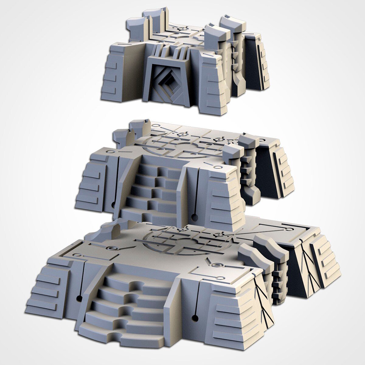 Xenos Pyramids 50% Scale - Scifi Terrain - 3D Printed PLA Plastic - Sigmarite Boutique