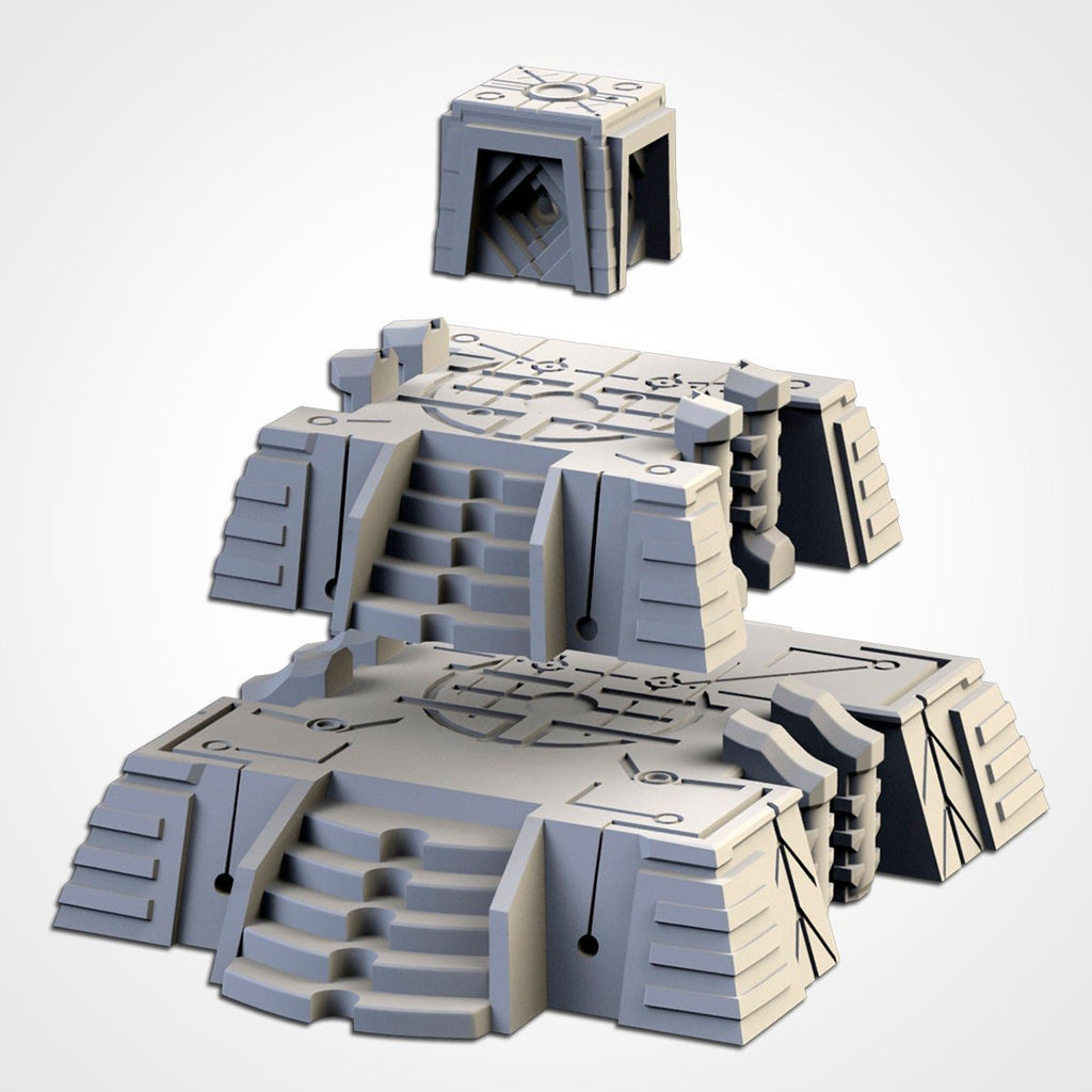 Xenos Pyramids 50% Scale - Scifi Terrain - 3D Printed PLA Plastic - Sigmarite Boutique