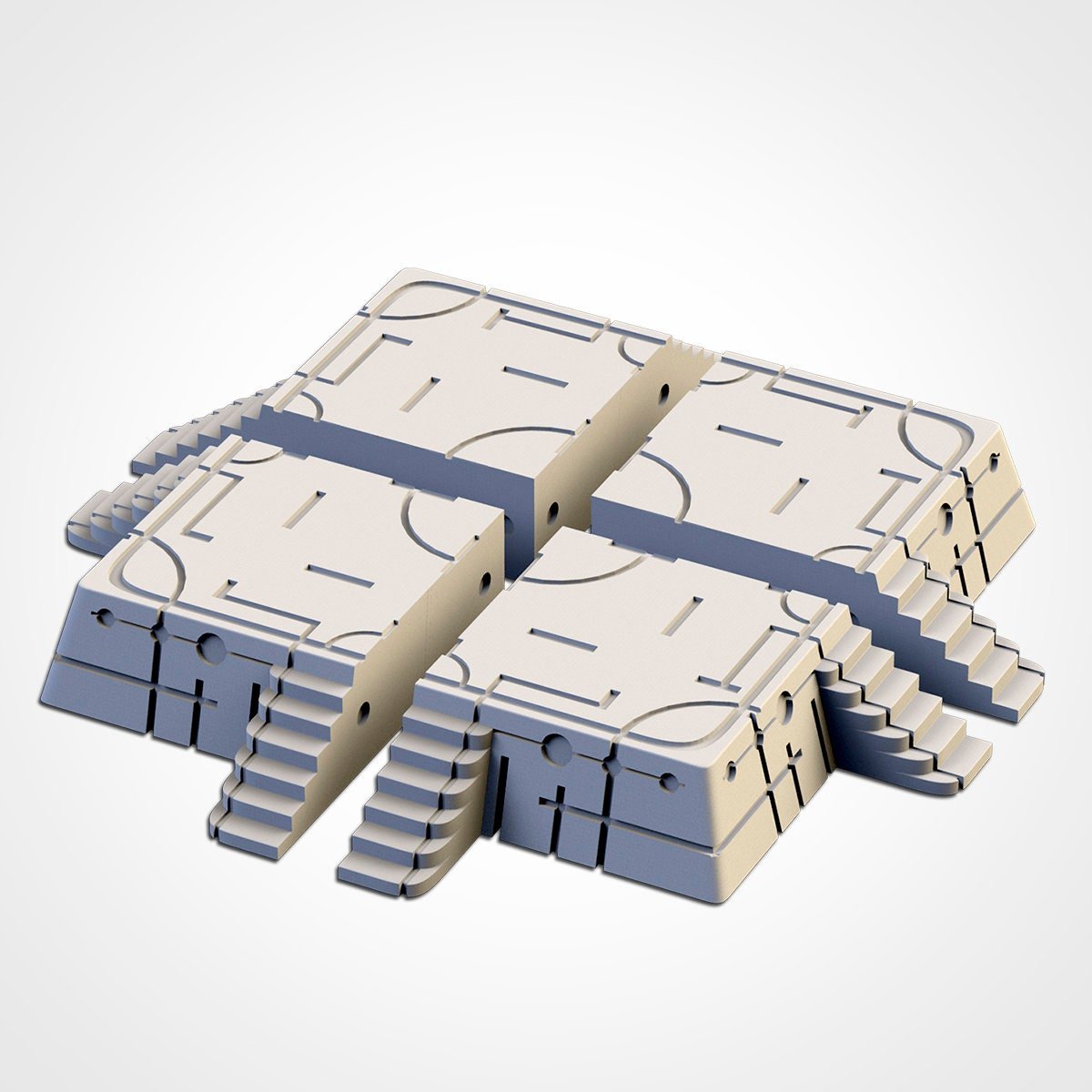 Xenos Pyramids 50% Scale - Scifi Terrain - 3D Printed PLA Plastic - Sigmarite Boutique